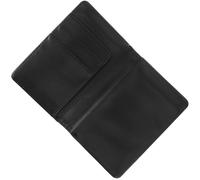 KONTONTY Porta Passaporto in PU Nero, Copertina per Viaggio e Documenti | Stampa a Sublimazione, Superficie Liscia, Tasche Multiple, Accesso Rapido AI Controlli, per Pendolari e Seminari