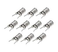 KONTONTY Portalampada Attacco a Vite E10 in Nichelato, Base per Lampadine Piccole per Cablaggio Semplice, Fissaggio Stabile per Luci di Direzione e Spie, Set da 10 Pezzi Adatto