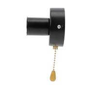 KONTONTY Portalampada con Catenella in Acciaio Inossidabile Nero con Interruttore a Tirare, Facile da Installare, per Lampade da Muro e Uso in Café o Casa