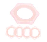 KONTONTY Protezione Antiscivolo per Microfono a Sei Angoli, 5 Pezzi in Plastica Rosa, Facile da Usare e Protettivo da Urti per Studio di Registrazione
