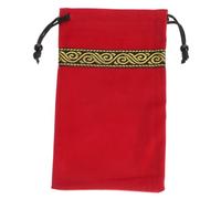 KONTONTY Sacchetto per Tarocchi in Rosso con Coulisse Organizer Portatile per Carte Tarocchi Piccole Custodia Pratica e Resistente per Giochi Divinazione