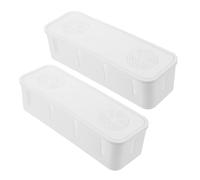 KONTONTY Scatola Portacavi Creativa Da 2 Pezzi Coperchio, Organizer Per Cavi Elettrici e Custodia Per La Gestione Dei Fili, Ventilata e Antigraffio, Per Ufficio e Casa, Colore Bianco