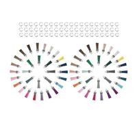 KONTONTY Set 120 Pezzi Nappe in Similpelle per Gioielli Fai da Te con Anelli di Congiunzione Argentati Ciondoli con Nappe per Portachiavi e Braccialetti Decorazioni Creative Leggere per