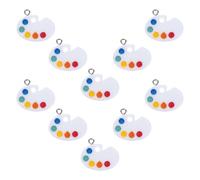 KONTONTY Set 20 Pezzi Ciondoli Pendenti Pittore per Bracciale e Orecchini, Decorazioni da Appendere per Gioielli Fai da Te, Foro per Collana, Piccoli e Colorati e Creativi