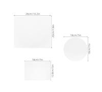 KONTONTY Set da 3 Lastre in Gel Trasparente A4 A5 e Rotonda Lastre Riutilizzabili per Stampa Artistica Strumenti per Stampa su Gel per Progetti Creativi Scrapbooking e Artigianato