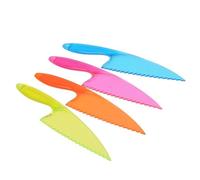 KONTONTY Set di Coltelli e Paletta per Torta in Plastica Facile da Usare e Pulire, per Compleanni e Matrimoni, Utensili per Dolci e Verdure Colore Casuale