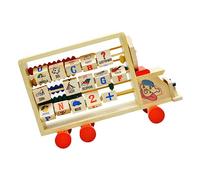 KONTONTY Strumento Conto Colorato con Perline Legno per Apprendimento Dei Educativo per Sviluppo Cognitivo e La Coordinazione Mano