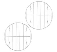 KONTONTY Supporto per Barbecue in Acciaio Inossidabile 22 CM Griglia per Grigliare la Carne Set 2 Pezzi per Barbecue all'Aperto e Grigliate in Giardino