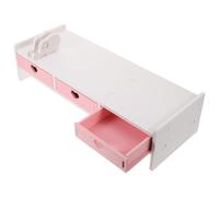 KONTONTY Supporto per Monitor con Cassetto Porta Accessori per Scrivania Rialzata Bianco