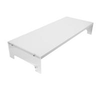 KONTONTY Supporto per Monitor da Scrivania Acrilico Bianco 50x20x8 Cm, Rialzo per Laptop e Computer, Base Stabile per Ufficio e Casa, Miglioramento Postura e Comfort Ergonomico