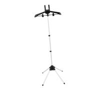 KONTONTY Supporto per Stiratore Telescopico Nero Stand Multifunzionale per Stiratura e Appendiabiti Portatile per Spazi Ridotti e Camerette
