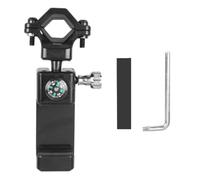 KONTONTY Supporto Telefono Moto con Blocco, Sfera 360 Gradi | Plastica e Metallo Nero, Indicatore Luminoso e Bussola, per Manubri Bici Elettrica e Moto