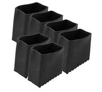 KONTONTY Tappi per Gambe di Scale a Pioli 6 Pezzi, Copri Piedini Antiscivolo in Gomma Epdm, Cuscinetti Protettivi per Scalette Pieghevoli Domestiche