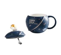 KONTONTY Tazza Stili multipli in Ceramica Creativa a Forma di Astronauta e Globo, Multi-funzionale, Capacità Ampia, per Ufficio e Hotel Stili multipli