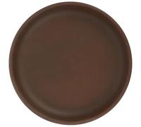 KONTONTY Vassoio Rotondo in Ceramica Marrone per Piante, Sottovaso Resistente Previene Fuoriuscite di Terra e Scivolamenti, per Vasi da Interno ed Esterno