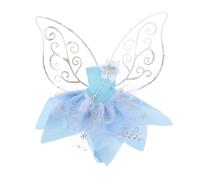 KONTONTY Vestito Da Fata Per Bambola Di Farfalla Stravaganti Accessorio Per Festa Di Compleanno Oggetto Di Scena Per Bambine Giocattolo Blu