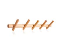 Kontrasti - Appendiabiti da parete in legno | Attaccapanni da parete per ingresso casa in stile moderno, design - Porta asciugamani bagno e appendi accappatoio bagno 5 Ganci appendi cappelli