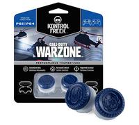 KontrolFreek Call of Duty: Warzone Performance Thumbsticks per PlayStation 4 (PS4) e PlayStation 5 (PS5) | 2 levette ibride a profilo alto | Blu/Grigie
