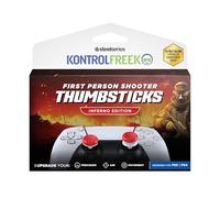 KontrolFr PS Freek Inferno Gommini per Controller PS5 | Rialzi Analogici Alti & Medi per PlayStation 5 & PS4 | Massima Precisione FPS | Rosso