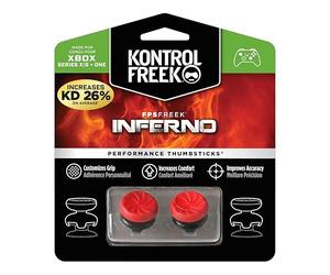 KontrolFr PS Freek Inferno Gommini per Controller Xbox | 2x Rialzi Analogici Alti per Xbox Series X|S & Xbox One | Precisione Ultime per Sniper | Rosso