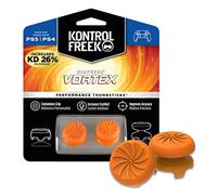 KontrolFr PS Freek Vortex per Controller PS5|PS4, Performance Thumbsticks Copri Joystick di Gioco | 1 levetta convessa alta, 1 levetta concava di media altezza | Arancione