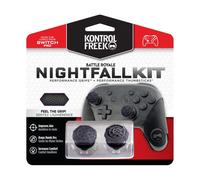 KontrolFr PS Fr attle Royale Nightfall Performance Kit per Nintendo Switch Pro Controller | Include levette ad alte prestazioni e impugnature | Nero