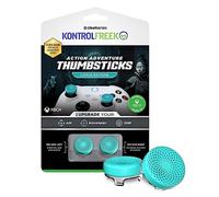KontrolFreek Lotus - Levette per controller Xbox One e Xbox Series X - 2 levette concave - Verde Acqua/Trasparente