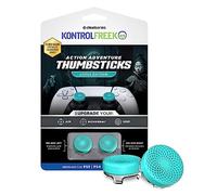 KontrolFreek Lotus per Playstation 5 e Playstation 4 - Levette ad alte prestazioni - 2 concave a vita media - Verde Acqua/Trasparente