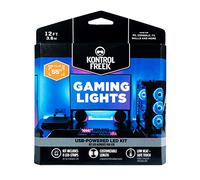KontrolFreek Luci da gioco: striscia di luci LED, alimentazione USB con controller, adesivo 3M per TV, console, PC, parete (3,7 m)