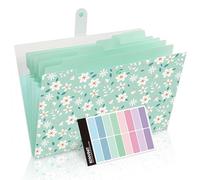 KONVINIT Cartella Portadocumenti a4 Modello floreale Cartelle Soffietto Portadocumenti Espandibil Documenti Organizer con 6 Tasche Portadocumenti a4 Bambina Capacità elevata
