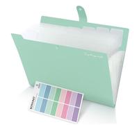 KONVINIT Cartella Portadocumenti a4 - Porta Documenti a4 Organizer Documenti Cartelle Soffietto Portadocumenti Espandibile Chiusura con Bottone con 8 Tasche