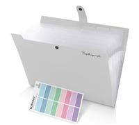 KONVINIT Cartella Portadocumenti a4 - Porta Documenti a4 Organizer Documenti Cartelle Soffietto Portadocumenti Espandibile Chiusura con Bottone con 8 Tasche