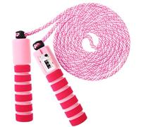 KONVINIT Corda per Saltare per Bambini,Corda per Saltare con contatore,Regolabile Jump Skip Rope Con la funzione di conteggio per giochi scolastici o attività all'aperto,pink