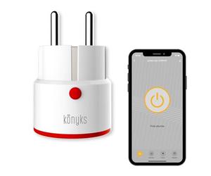Konyks Priska Max 3 FR - WiFi + BT, funzioni avanzate V3, 16A, contatore di consumo, compatibile con Alexa e Google Home & Tuya -