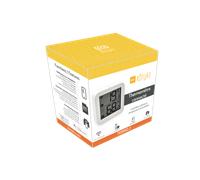 Konyks Termo 2, termometro e igrometro con connessione Wi-Fi, ampio schermo, lettura a distanza, attivazione di altri dispositivi Konyks in base alle misurazioni, compatibile con Alexa e Google Home -