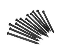 KONZEPT Ancoraggio a terra in plastica, 25 cm, 50 pezzi, per bordi del prato, ancoraggio stabile per il fissaggio del bordo del prato, bordi del giardino e aiuole, nero