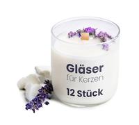 KONZEPT Bicchieri per tealight 7x8 cm, 12 piccoli vasetti per candele fai da te, bicchieri per tealight e portacandele