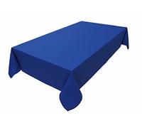 Konzept Collection - Tovaglia di alta qualità, 100% cotone, colori e dimensioni a scelta (tovaglia ovale, 150 x 260 cm, blu reale)