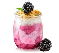 KONZEPT Set di 12 bicchieri da dessert da 140 ml, ideali per panna cotta, tiramisù, budino, yogurt, piccoli bicchieri per dessert senza coperchio