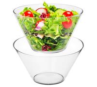 KONZEPT Set di 2 insalatiere in vetro senza piombo - 830 ml, Ø 16 cm, trasparente, robusta e impilabile, ideale per insalate