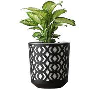 KONZEPT Vaso da fiori di diametro 25 cm, grande vaso in plastica per piante d'appartamento, ideale per soggiorno, cucina e balcone
