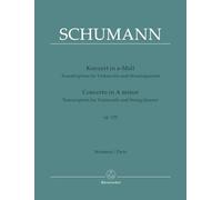 Konzert in a-Moll op. 129 (Transkription für Violoncello und Streichquartett). Stimmensatz.