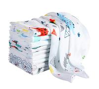 Koo-dib Mussole Neonato 80x80cm Cotone, 10 Copertine In Mussola, Copertina Neonati Per Culla, Mussoline Neonato, Quadrotti, Coperta, Asciugamani, Asciugamano Ospedale