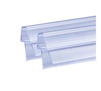 KOOBON Guarnizione per doccia, 2 x 100 cm, per porte in vetro da 4 mm, 5 mm, 6 mm, per porte della doccia, vasca da bagno, box doccia, guarnizione di ricambio con spessi bordi in gomma
