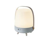 Kooduu Lite-up Play - Altoparlante Bluetooth e Lampada Portatile Senza Fili - Lampada da Comodino Rilassante, Lettore Musicale - Sistema Ricaricabile Suono e Luce, Design Danese - 29x40cm, Azzurro