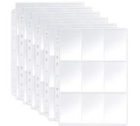 Koogel 540 tasche per carte da collezione, 60 pagine per 9 tasche, album vuoto, 11 fori, formato A4, per raccoglitori ad anelli, trasparente