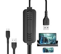 Koogold Adattatore wireless CarPlay con mirroring dello schermo cablato, USB-A USB C Plug and Play, compatibile con Netflix YouTube TikTok, connessione automatica, supporto riproduzione multimediale