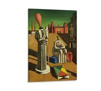 KOOHTAA Poster artistico da appendere con Giorgio De Chirico The Disturbing Muses, poster da appendere alla parete, per la famiglia, 30 x 45 cm