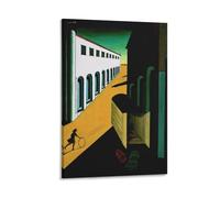 KOOHTAA - Poster di Giorgio De Chirico "Mistero e Malinconia di una Strada", dipinto su tela, immagine appesa, decorazione artistica da parete per soggiorno, 50 x 75 cm