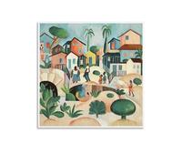 KOOHTAA Tarsila Do Amaral Tapestry Tarsila Do Amaral - Morro Da Favela Art Poster da appendere su tela, poster decorativo moderno per la casa, opera d'arte, 70 x 70 cm